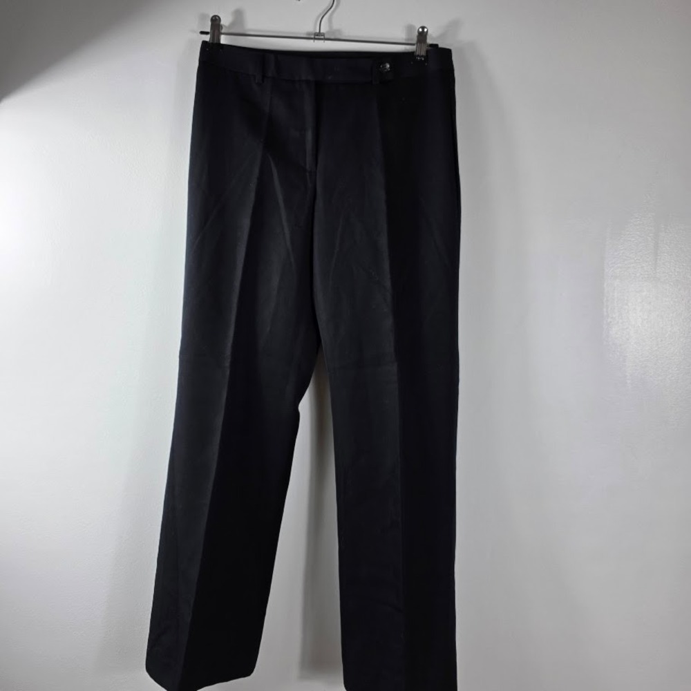 J Crew Women P2 Black Wool Lined Dress Pants Tailored Career Academic